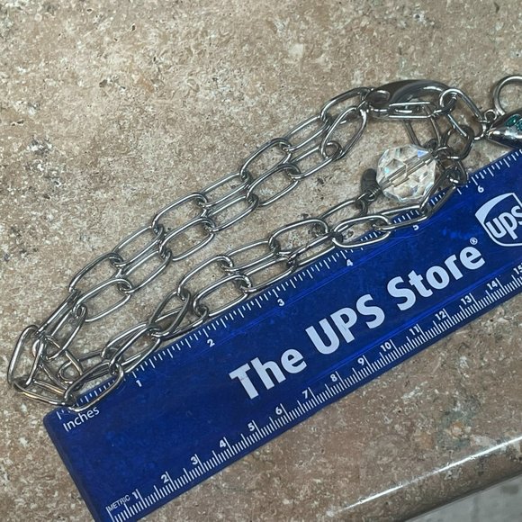 VINTAGE JEWEL KADE OVERSIZE LINK NECKLACE W/ HARVEY LEWIS BIG ENAMEL BUTTERFLY - Picture 7 of 13